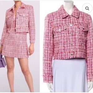 House of Harlow NWT 2 Piece Pink Tweed Dress and Blazer Size Small